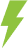 Green lightning bolt icon on a matching green background, symbolizing energy or power.