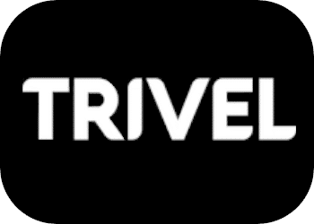 Trivel logo for an Android travel app, featuring a modern design with vibrant colors and travel-related imagery.